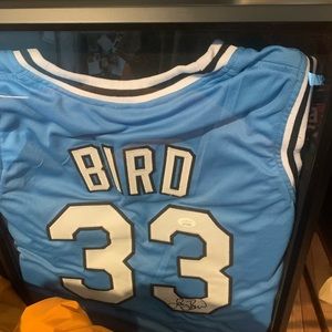 Larry bird auto jersey Coa framed